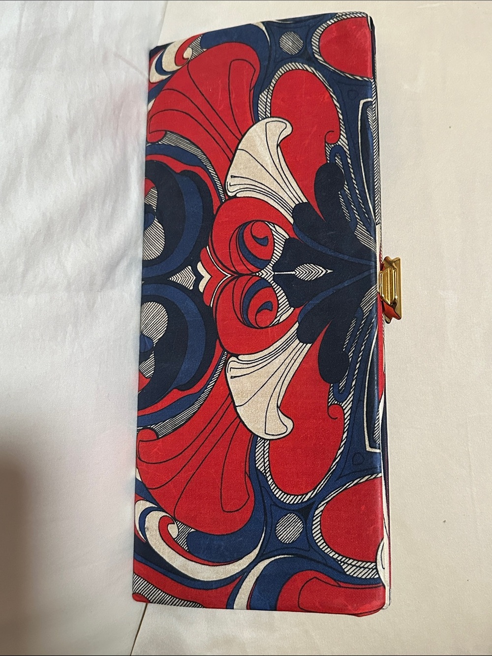 RARE!!  Waldybag for Trimingham Bermuda 1940s Patterned Clutch Mint!!
